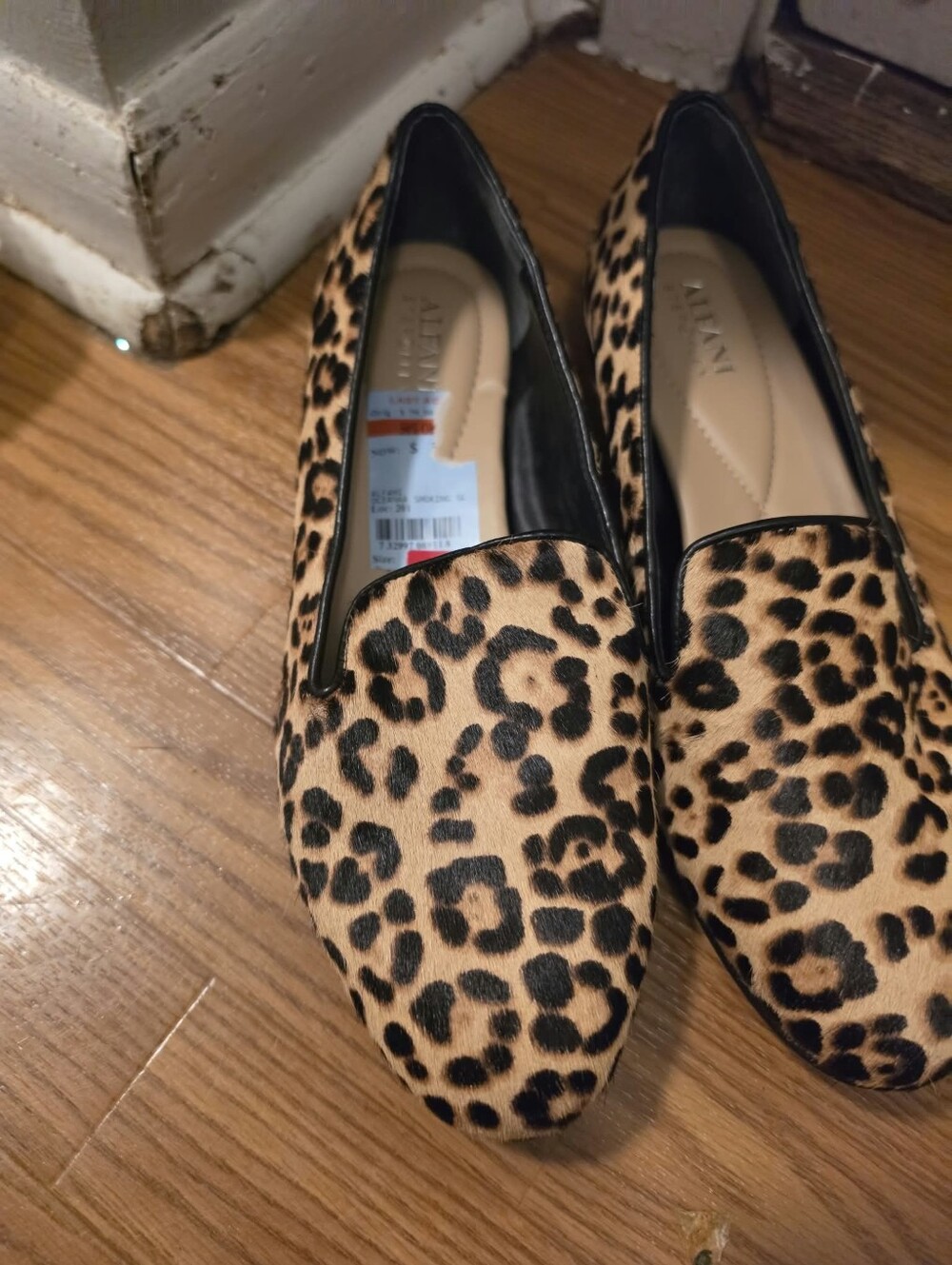 Alfani Leopard-Print Slip-On Loafers in Tan and Black